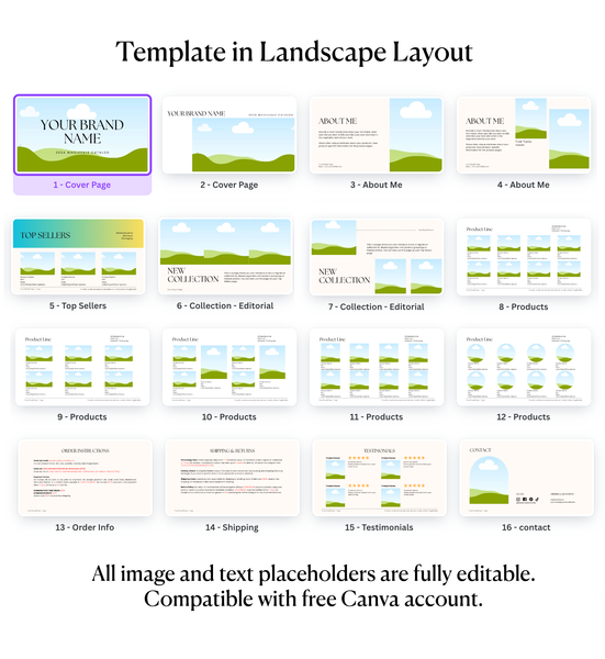 Wholesale Line Sheet Catalog Template - Canva