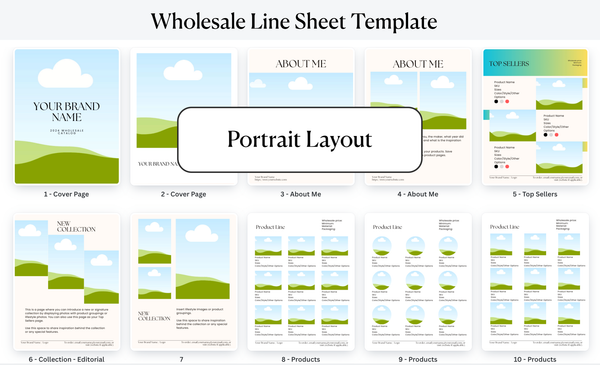 Wholesale Line Sheet Catalog Template - Canva