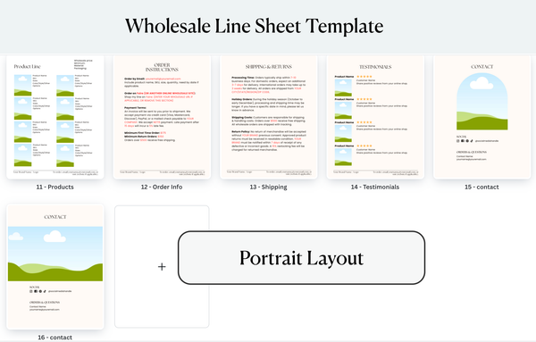 Wholesale Line Sheet Catalog Template - Canva