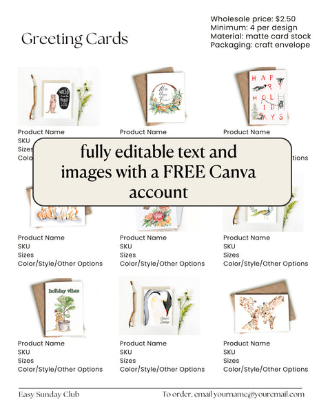 Wholesale Line Sheet Catalog Template - Canva