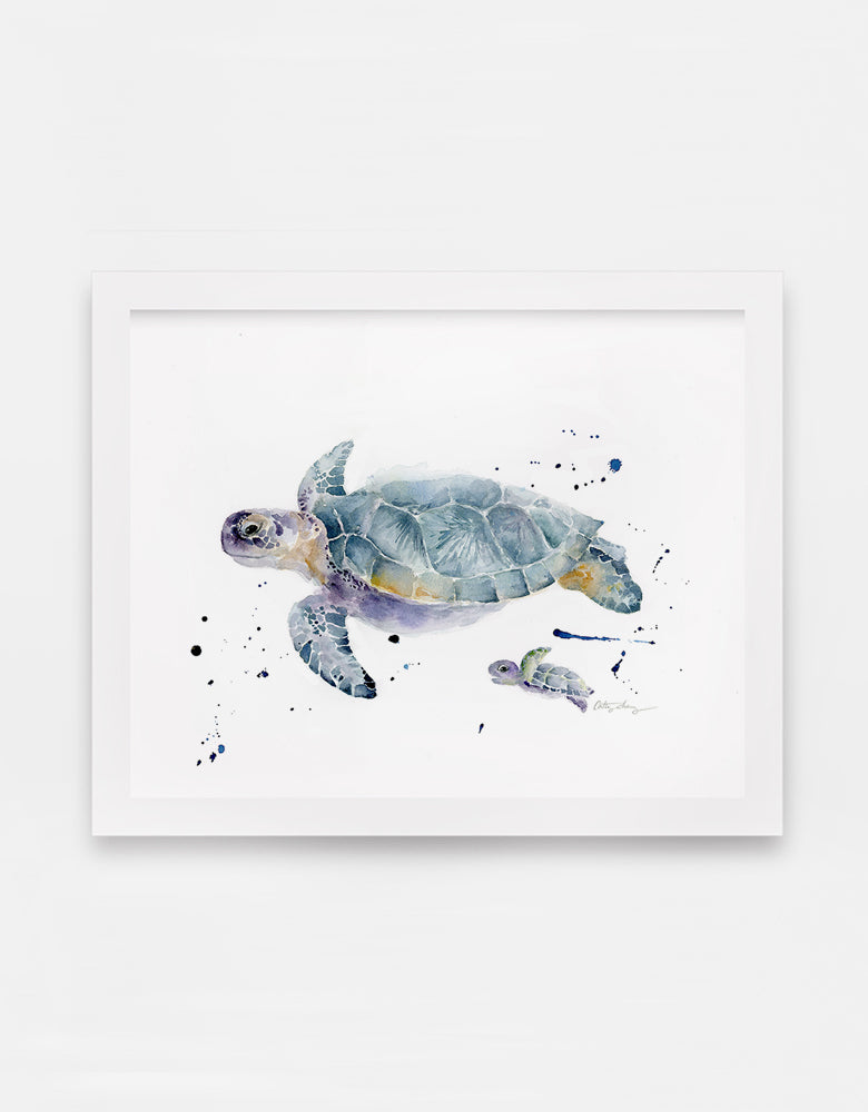 Sea Turtles Watercolor Art Print – Easy Sunday Club